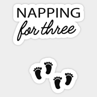 Pregnancy - Napping for three Sticker